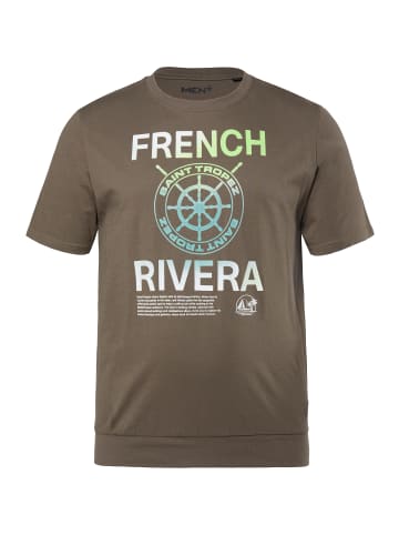 Men Plus Kurzarm T-Shirt in dunkeltaupe