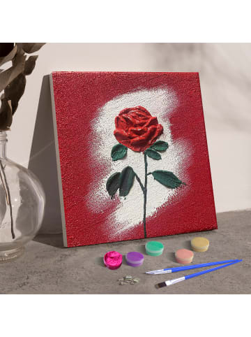 ARTNANAS Exlusive 3D-Strukturmalerei Set -Einzelne Rose