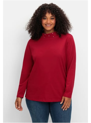 sheego Langarmshirt in kirschrot