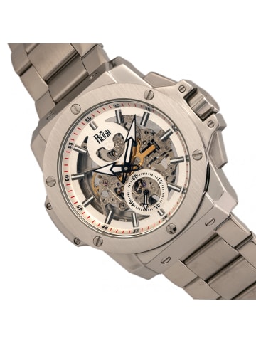Reign Commodus Automatik-Skelett-Armbanduhr in Silver