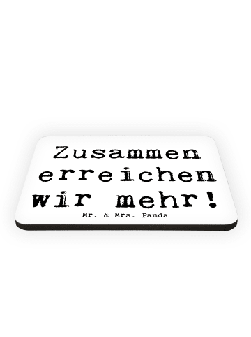 Mr. & Mrs. Panda Kühlschrankmagnet Spruch Im Team zuMenschmenarbeit... in Weiß