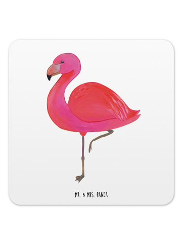 Mr. & Mrs. Panda Untersetzer Set Flamingo Classic ohne Spruch in Weiß