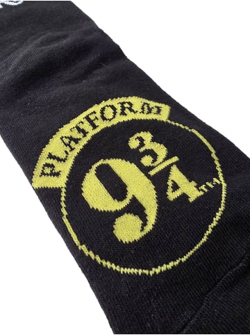 Harry Potter 3er Pack Harry Potter Socken Hogwarts Platform 9 3/4 Strümpfe in grau/schwarz