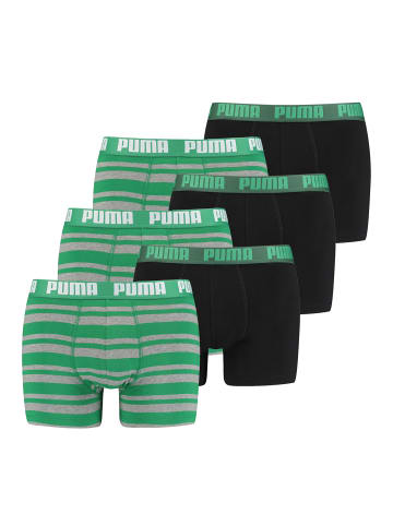 Puma Boxershorts HERITAGE STRIPE BOXER 6er Pack in 327 - green