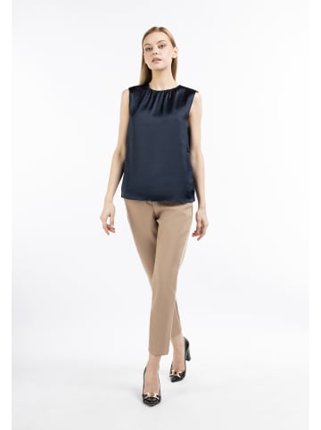 DreiMaster Damen Kurzarmbluse in Navy