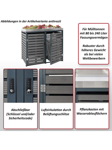 MCW 2er-/4er-Mülltonnenverkleidung K14, Anthrazit