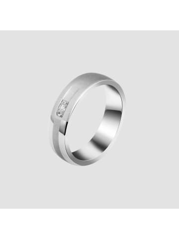 Adeliás Damen Ring aus Titan mit Strass Steinchen in silber