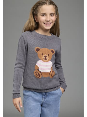 Kidsworld Strickpullover in anthrazit melange
