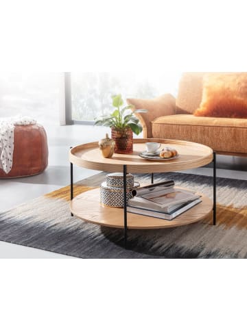 FineBuy Couchtisch in Braun / MDF / 78x78x40