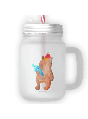 Mr. & Mrs. Panda Henkelglas Bär Schultüte ohne Spruch in Transparent