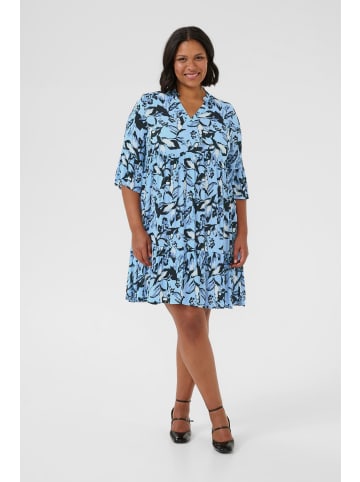 KAFFE curve Kleid KCisma A-shape in Blue Graphic Flower