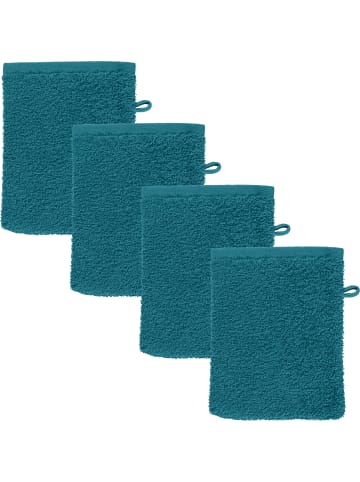 REDBEST Frottier Waschhandschuh 4er-Pack Oceanside in petrol