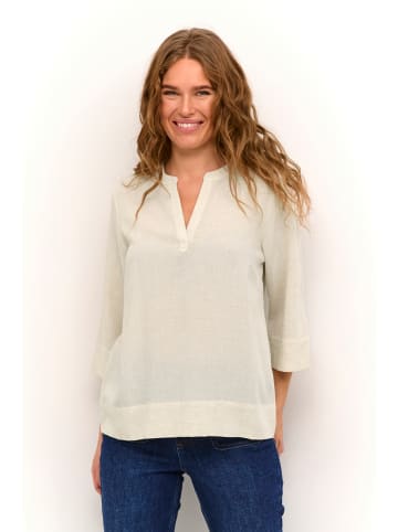 Kaffe Langarm-Bluse KAthea in Light Sand Linen