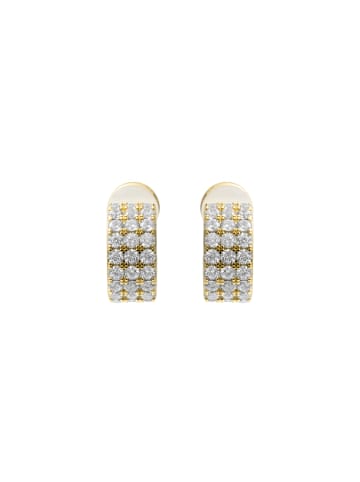 Luxenter Luxenter earrings with sparkling zirconia, 18-carat yellow gold finish - Laino