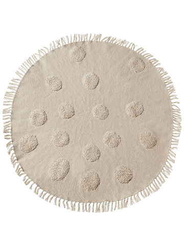 Beliani Kurzflor WAHAR in Beige - (W) 140 x (L) 140 cm