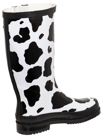 Bockstiegel Regenstiefel Kuh in schwarz/weiß in schwarz/weiß