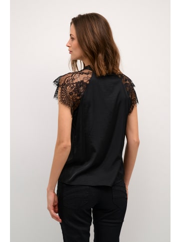 Cream Kurzarm-Bluse CRNola Straight fit in Pitch Black