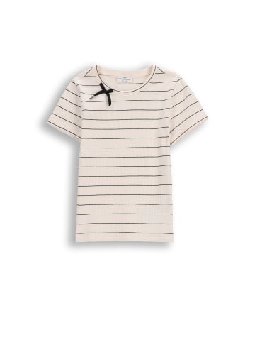 Coccodrillo Geripptes T-Shirt mit kurzen Ärmeln in schwarz