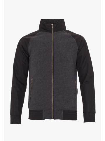 PLUS EIGHTEEN Herren Sweatjacke in Schwarz Melange