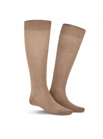 Kunert Kniestrümpfe Clark Komfortbund in Beige-mel.
