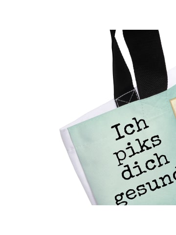 Mr. & Mrs. Panda Shopper Einhorn Krankenschwester Design mit Spruch in Weiß