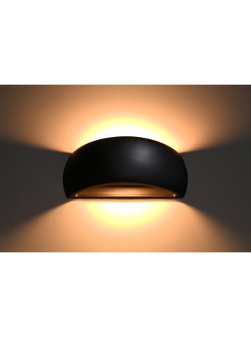 Nice Lamps Wandleuchte Keramik PALERMO in Schwarz Licht auf und ab loft G9 LED NICE LAMPS