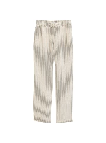 Marc O'Polo Leinenhose wide in Medium Brown