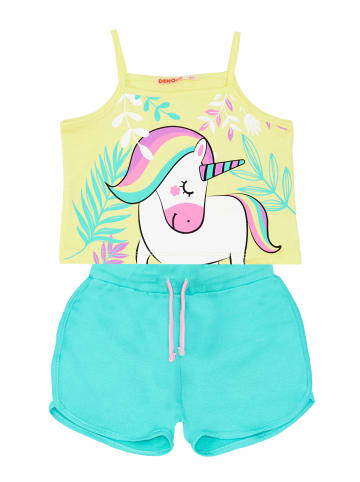 Denokids Set Unicorn Jungle in Neon Yellow