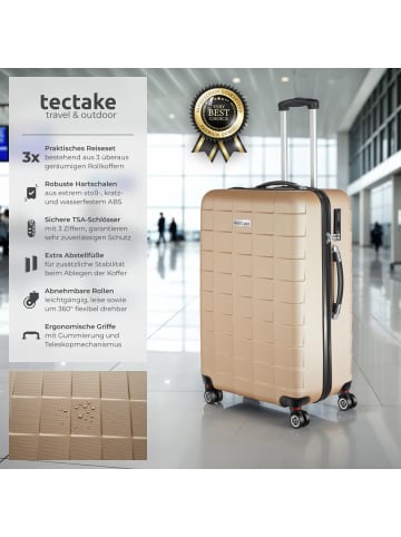 tectake Hartschalenkoffer Set 3-tlg. aus Hartschale