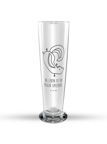 Mr. & Mrs. Panda Bierglas Stinktier Handstand mit Spruch in Transparent