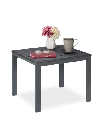 relaxdays Balkon-Beistelltisch in Grau - (B)52 x (H)39 x (T)48 cm