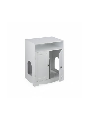 relaxdays Katzenschrank in Weiß - (B)60 x (H)73,5 x (T)43,5 cm