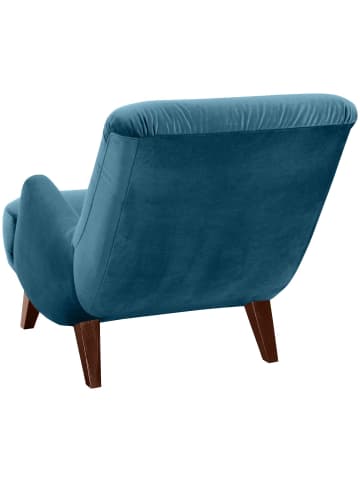 58 aufm Kessel Sessel Kajsa 71x80x101 Bezug Samtvelours Buche nussbaum/petrol