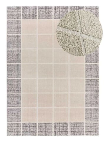 Atticgo Kurzflor-Teppich FLORA in weiß