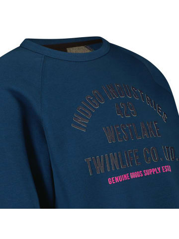 Twinlife Pullover raglan print in Blau