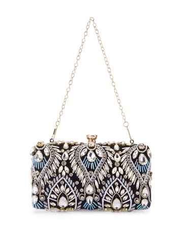 FELIPA Women Clutch in Black Multicolor