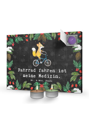 Mr. & Mrs. Panda Duftkerzen Adventskalender Fuchs Fahrrad fahren... in Kreidetafel