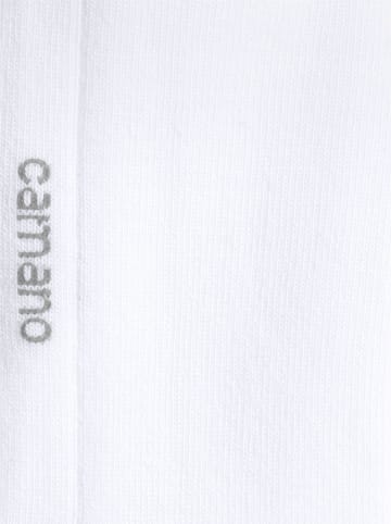 camano Kurzschaft-Socken in 4x weiß + 3x grau-meliert