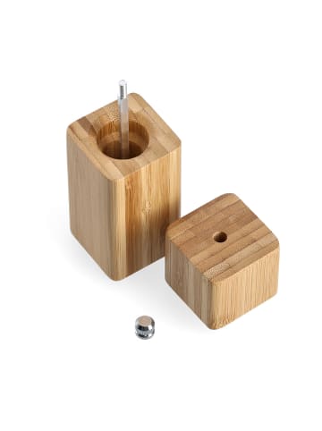 Zeller Gewürzmühle für Salz und Pfeffer, Bambus in Braun, (B) 5 x (H) 13,5 x (L) 5 cm