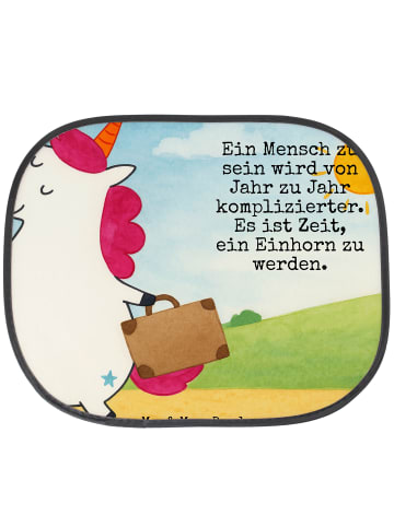 Mr. & Mrs. Panda Sonnenschutz Auto Einhorn Koffer Design mit Spruch in Weiß