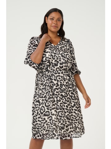 KAFFE curve Kleid KCsaphia A-shape in Black/White Leopard