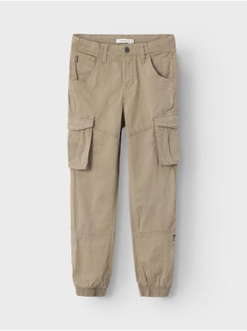 name it Cargo Hose für Jungen Jogger Chino Freizeithose NKMRYAN in Braun-2