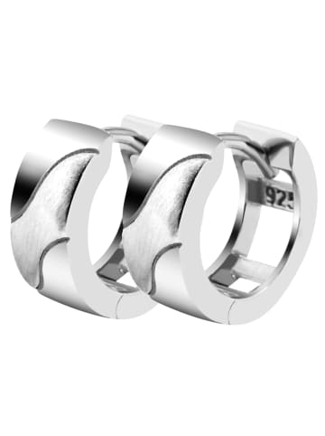 Adeliás Damen Ohrringe – Creole aus 925 Silber in silber