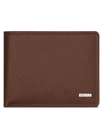 Redolz Leather Essentials QF Geldbörse RFID Leder 11,5 cm in cognac