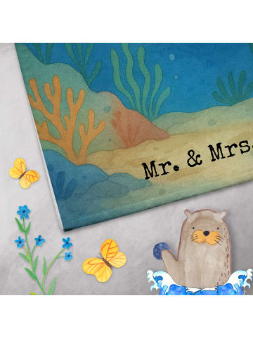 Mr. & Mrs. Panda Handtuch Gäste-WC Walfisch Thunfisch Design ohn... in Weiß