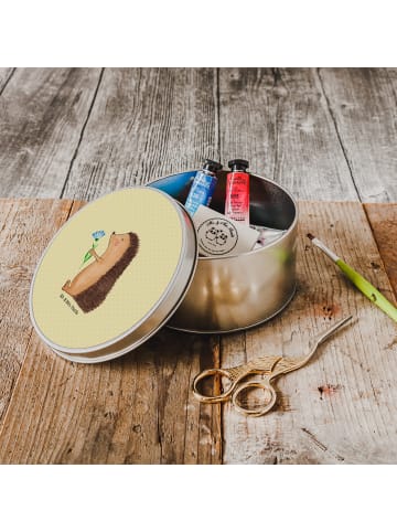 Mr. & Mrs. Panda Blechdose Igel Blumen ohne Spruch in Gelb Pastell