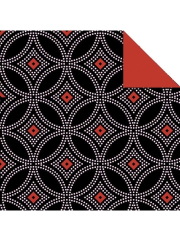 Buntpapierfabrik Ludwig Bähr Faltblätter Aurelio Stern Gala 80g/qm 10x10cm schwarz/rosa/rot