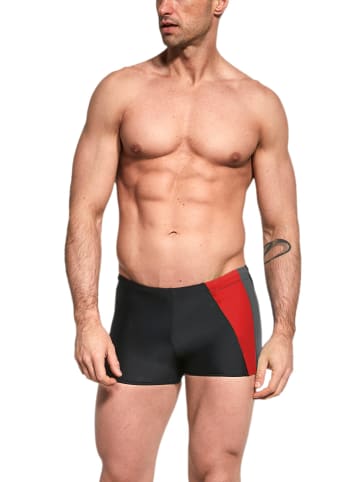 Aquarti Badehose in schwarz/rot