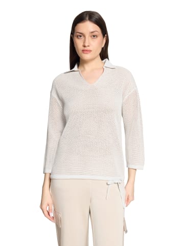 Betty Barclay Strickpullover mit Kragen in Patch Cream/Beige
