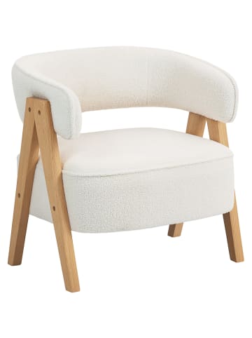 HOMCOM Loungesessel-70L x 64B x 71H cm-Weiß